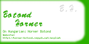 botond horner business card